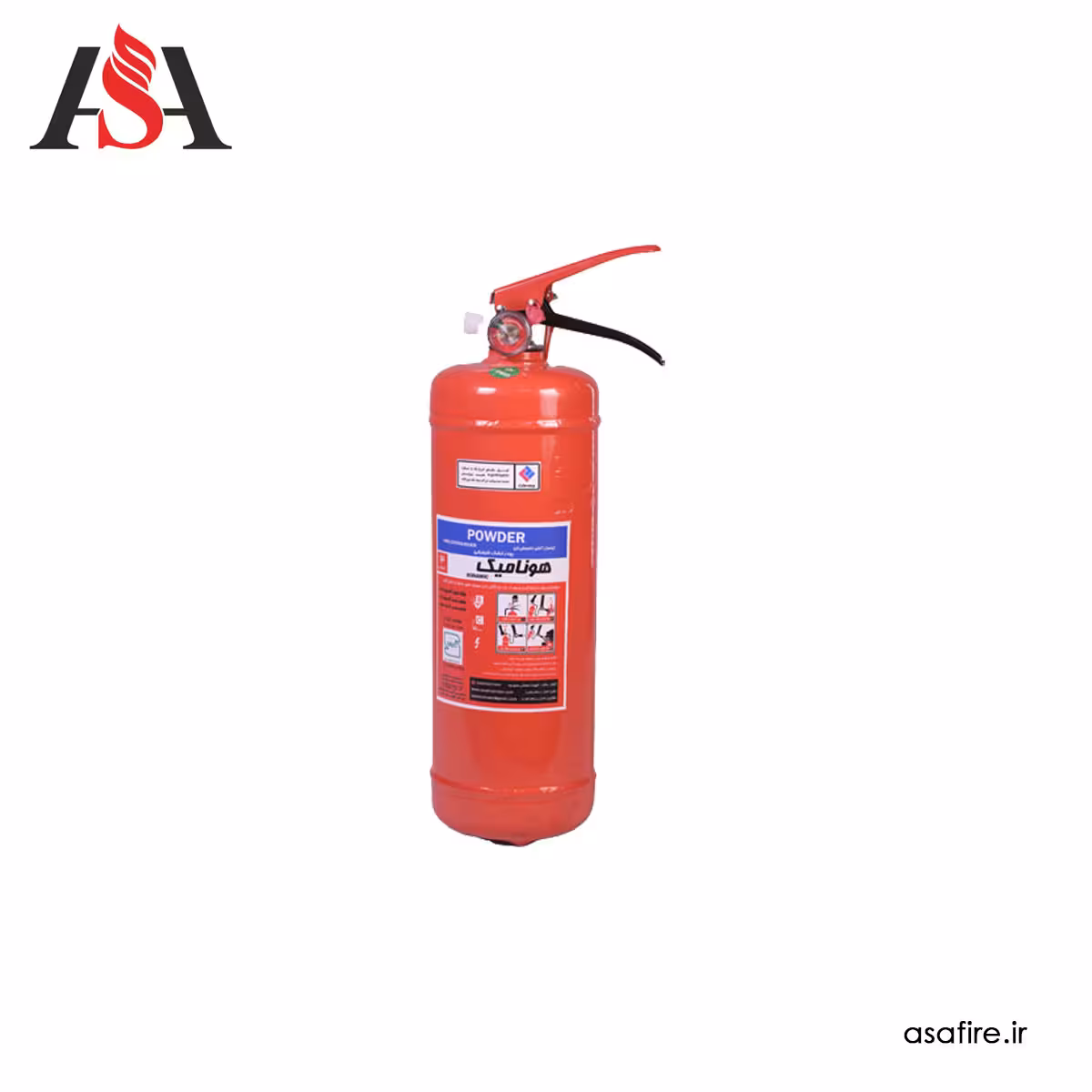 کپسول آتش نشانی پودر و گاز 3 کیلوگرم هونامیک