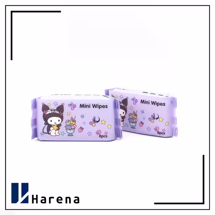 دستمال مرطوب طرح کرومی بنفش