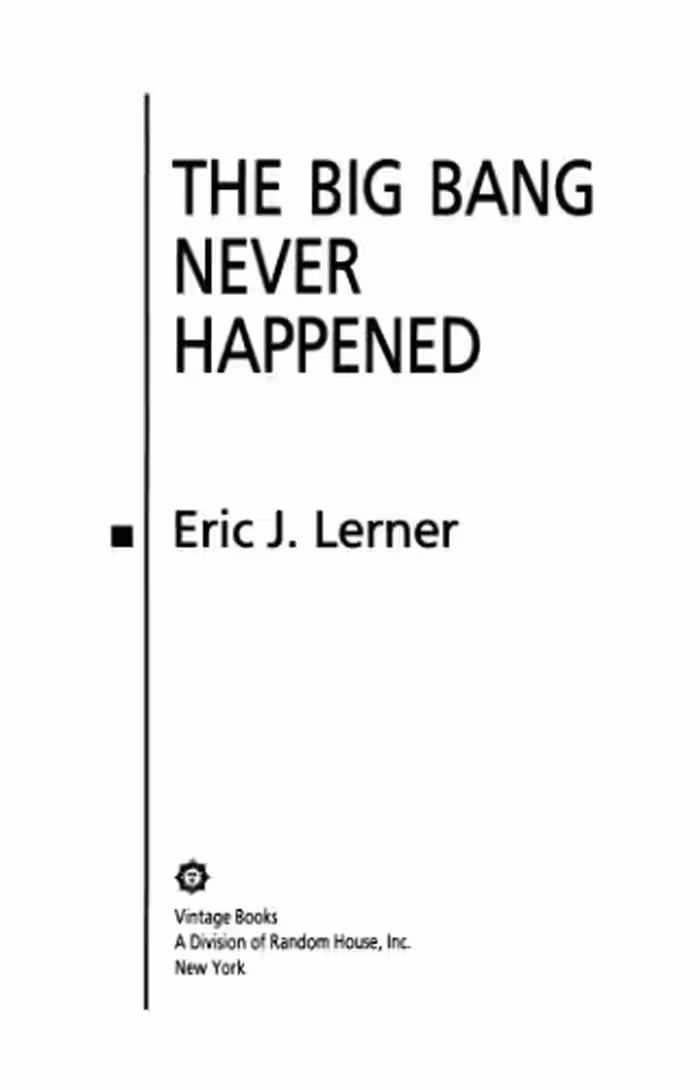 خرید و دانلود نسخه کامل کتاب Big Bang Never Happened, The