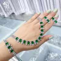 سرویس نگیندار نقره جواهری