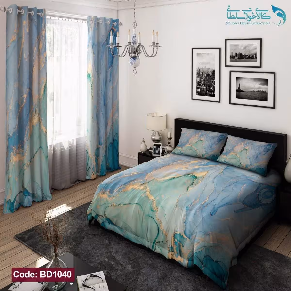 روتختی طرح سنگ مرمر دو نفره کد BD1040