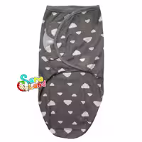 قنداق چسبی نوزاد بی بی لایک Baby Like طرح ابر طوسی