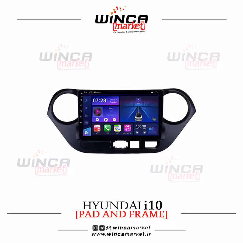 مانیتور اندروید هیوندای آی i10 برند وینکا WINCA سری S500  پلاس مدل YH855