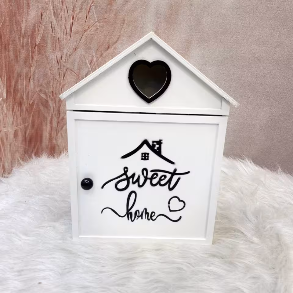 جاکلیدی  دیواری تکست سفید