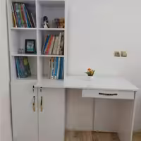 میز تحریر وکتابخانه با دودرب وکشو(پس کرایه)