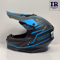 کلاه کاسکت کراسی Tekno تکنو مشکی آبی مات