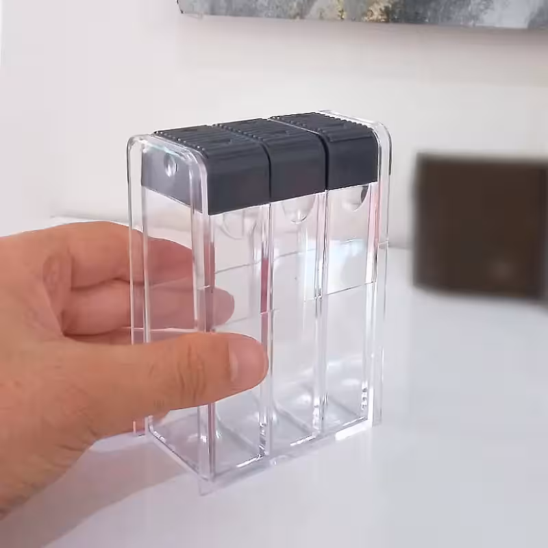 ادویه پاش سه تایی اکریلیک ام هاوس emhouse رنگ طوسی کد EP701-2