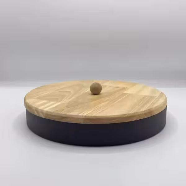 اردوخوری گرد 4 خانه رویش چوب و فلز R1-10015