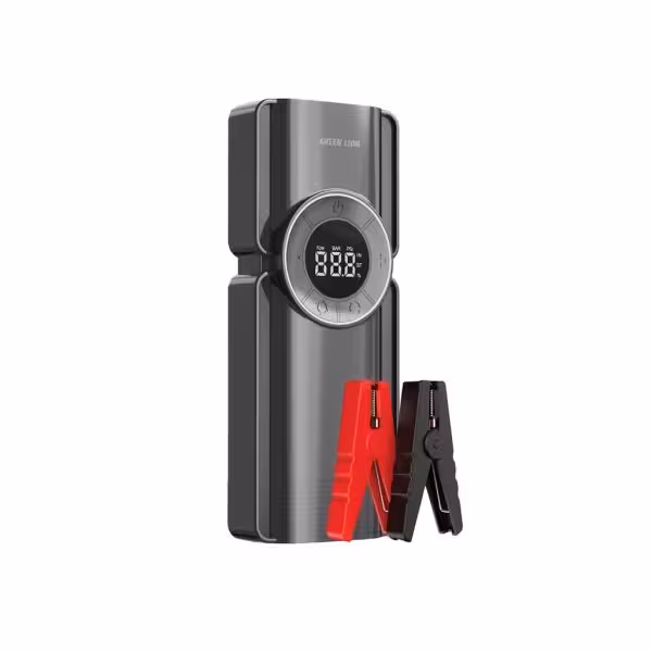 پاوربانک 10000 و کمپرسور باد و جامپ استارتر خودرو گرین لاین مدل Portable Jump Starter