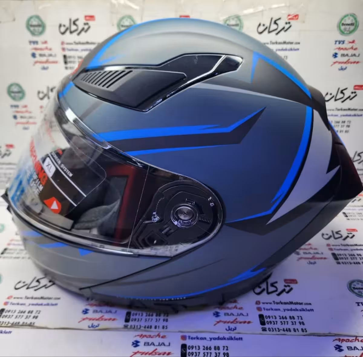 کلاه کاسکت ایمنی فک متحرک عینک دار خارجی مارک ردلاین ابی اسپرت کد 12-960