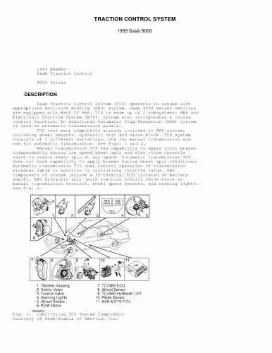 خرید و دانلود نسخه کامل کتاب Traction control system 1993 Saab 9000