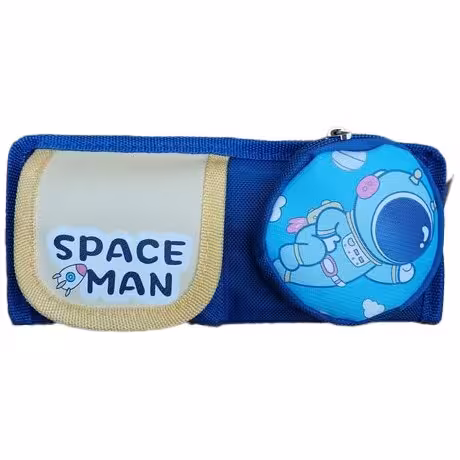 جامدادی دو زیپ پارچه ای طرح فضانورد 