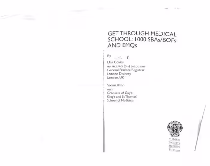 خرید و دانلود نسخه کامل کتاب Get Through Medical School: 1000 Sbas Bofs and Emqs (Get Through Series)