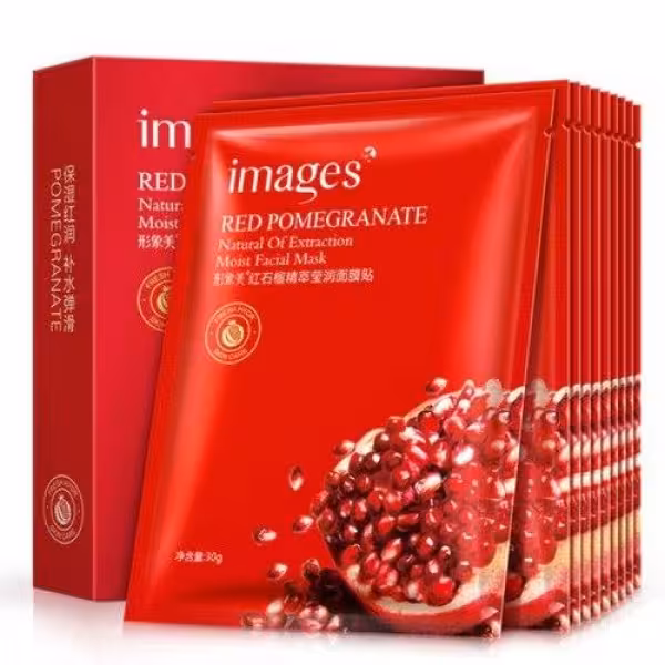 ماسک ورقه ای سفیدکننده صورت ایمیجز حاوی عصاره انار