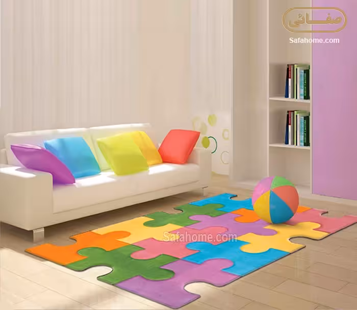 فرش زرباف طرح پازل
