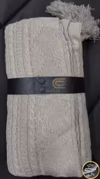 شال مبل طرح دار (کرم روشن)