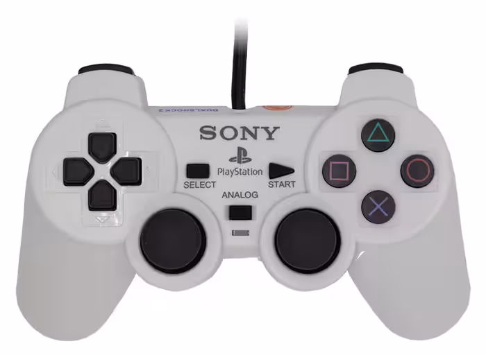 دسته بازی سونی (SONY )پلی استیشن 2 مدل دوال شاک( اورجینال) سفید