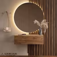 آینه بک لایت گرد 50 سانتی مدل LX20