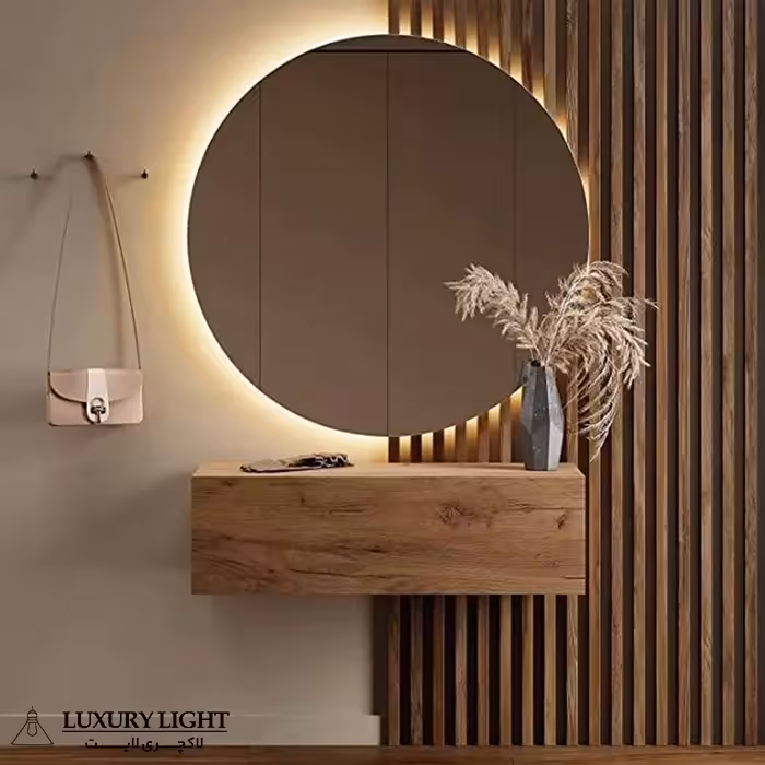 آینه بک لایت گرد 50 سانتی مدل LX20