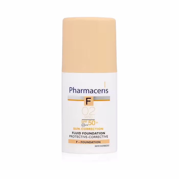 کرم پودر مایع فارماسریز مدل FLUIDE 02 SAND SPF50 حجم 30 میلی‌لیتر