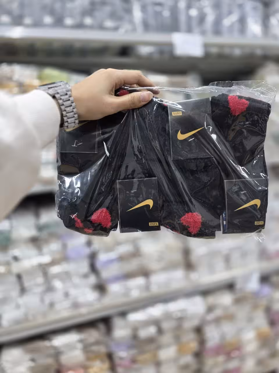 جوراب مچی زنانه بوکله طرح قلب کد 1366