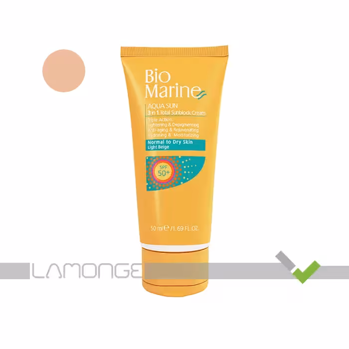 کرم ضد آفتاب  SPF50 رطوبت رسان بایومارین حجم 50 میلی لیتر