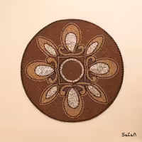 رومیزی منجوق دوزی قهوه ای مدل 1