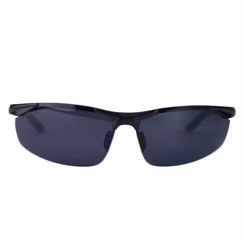 عینک آفتابی مردانه پلیس تمام مشکی نیم فریم 2206/1