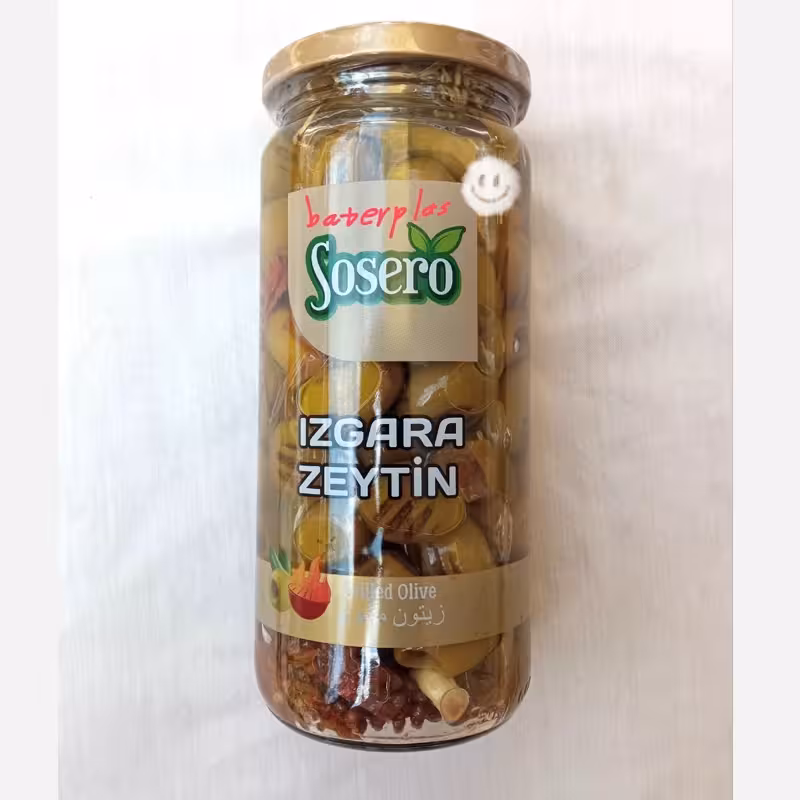 زیتون کبابی با ادویه جات سوسرو شیشه 500گرم | amazonchi