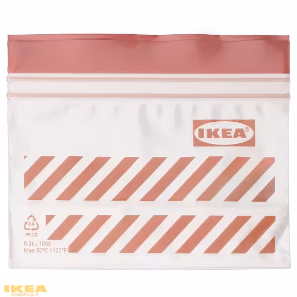 زیپ کیپ راه راه/قرمز/قهوه ای 0.3 لیتر مدل ISTAD | برند ایکیا | ارسال 15 الی 20 روز کاری