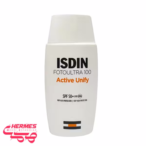 کرم ضد آفتاب بدون رنگ ایزدین SPF 50 مدل ACTIVE UNIFY
