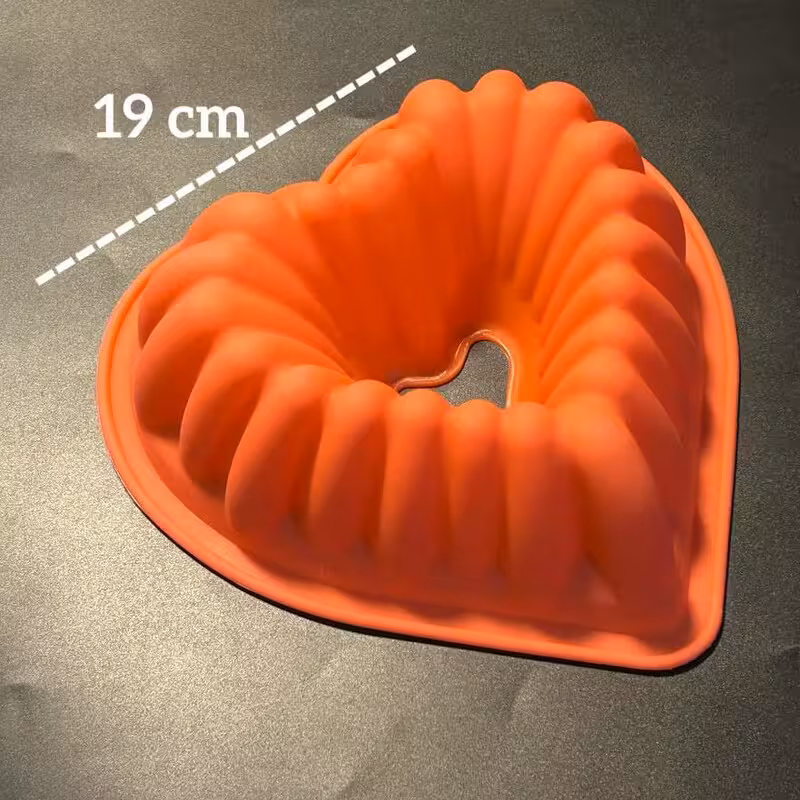 قالب سیلیکونی قلب شیفون دار متوسط