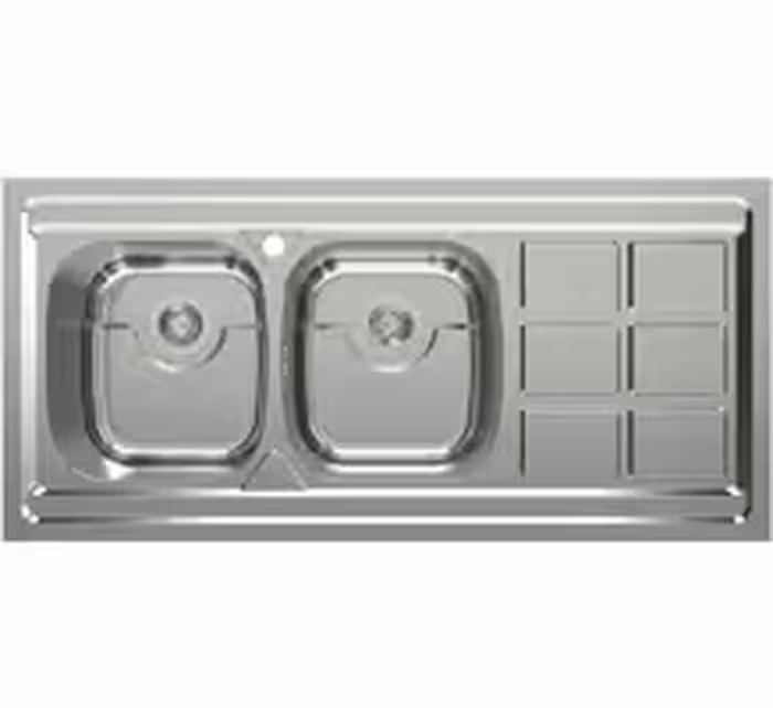 سینک ظرفشویی دو لگن روکار کد BS-914 لگن راست بیمکث