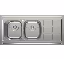 سینک ظرفشویی دو لگن روکار کد BS-914 لگن راست بیمکث