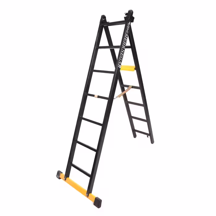 نردبان 14 پله مهرنگار مدل GALAXY به همراه پایه تعادل | کالا مکس