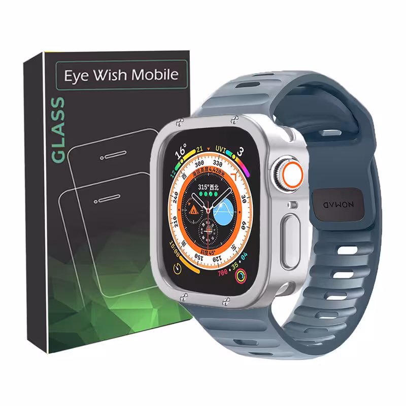 بند آی ویش مدل spigen sport lux مناسب برای اپل واچ سری se/1/2/3/4/5/6/7/8/9/se2021/se2023/seAluminum سایز  42 / 44 / 45 میلی متر به همراه کاور بامپر