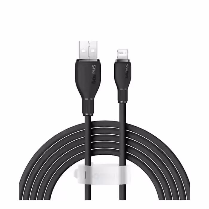 کابل شارژ USB to iP باسئوس مدل Pudding Series با طول 2 متر 2.4 آمپر