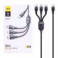 کابل تبدیل فست شارژ سه کاره جی بی کیو مدل CA-537 به طول 1.5 متر