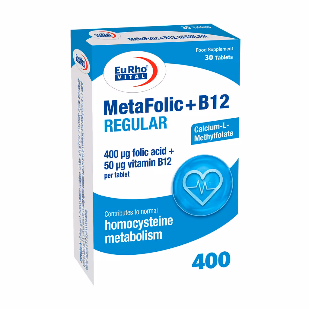 قرص متافولیک پلاس ب12 رگولار یوروویتال 30عدد | Eurho Vital Metafolic Plus B12 Regular