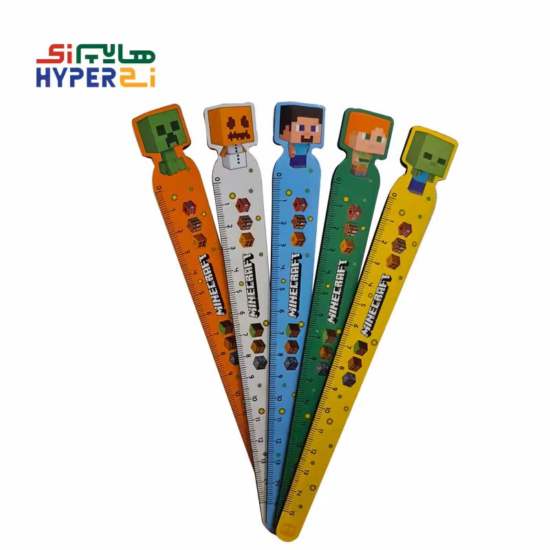 خط کش چوبی 15 سانتی ماینکرافت