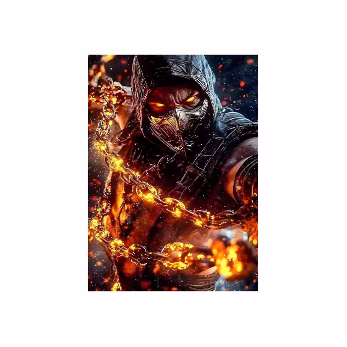 تابلو متال پوستر A4 با طرح Mortal Kombat