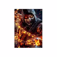 تابلو متال پوستر A4 با طرح Mortal Kombat