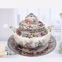 سوپ خوری و دیس چینی BAVARIA مدل گاردن دیت 1002A