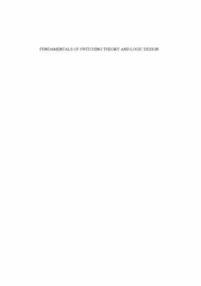 خرید و دانلود نسخه کامل کتاب Fundamentals of switching theory and logic design: a hands on approach