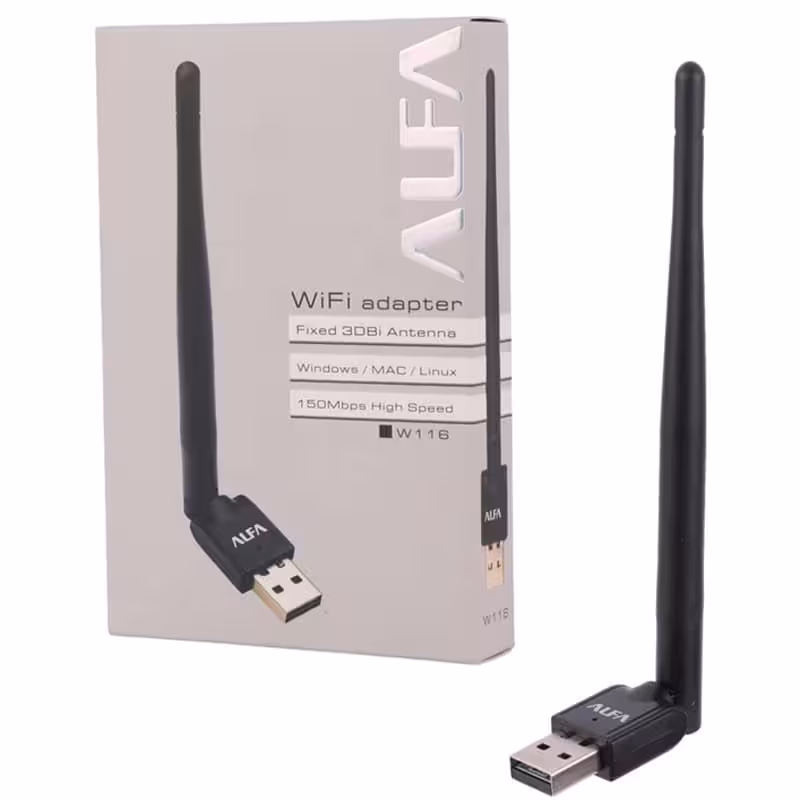 کارت شبکه بی سیم آنتن دار Alfa W116 150Mbps
