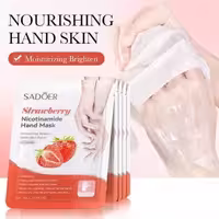 ماسک دست ورقه ای توت فرنگی و نیاسینامید سادور کد SD08795