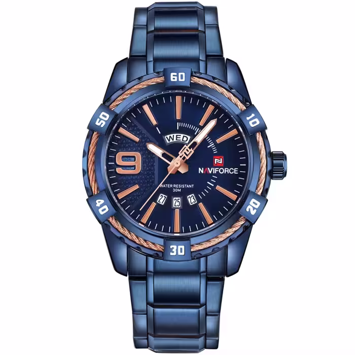 ساعت مچی مردانه ناوی فورس 9117 NaviForce NF9117-BEE ساعت هوشمند ساعت دخترانه ساعت مردانه نوی فورس 9117