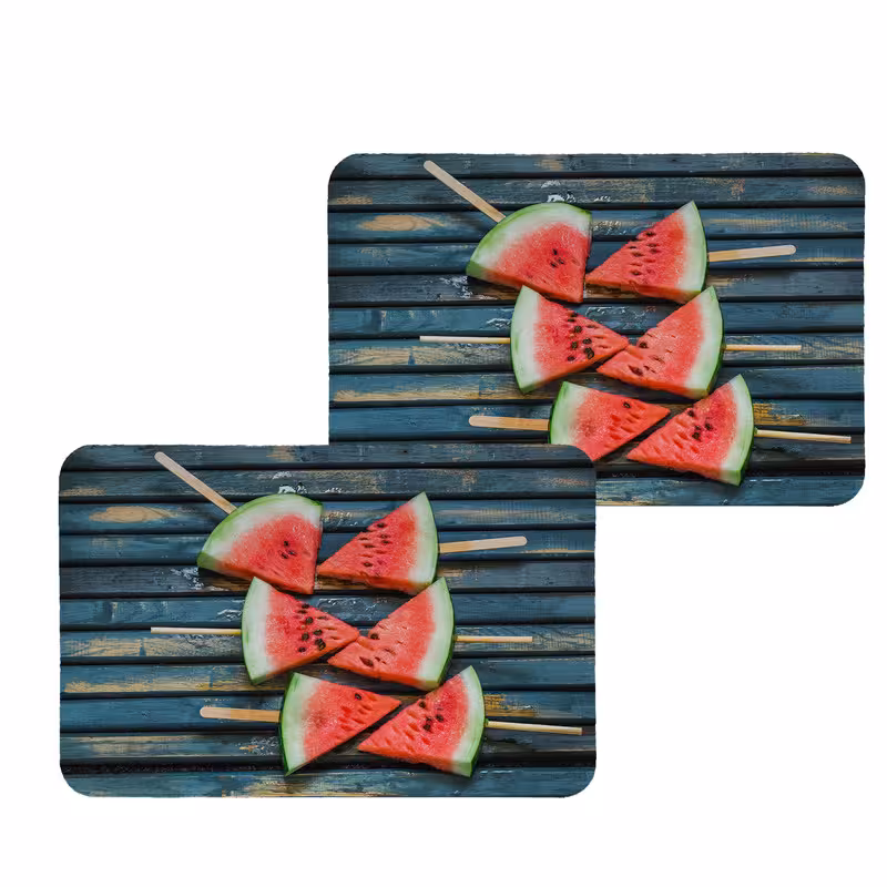 زیربشقابی طرح هندوانه کد 8424 مجموعه 2عددی | کالا مکس