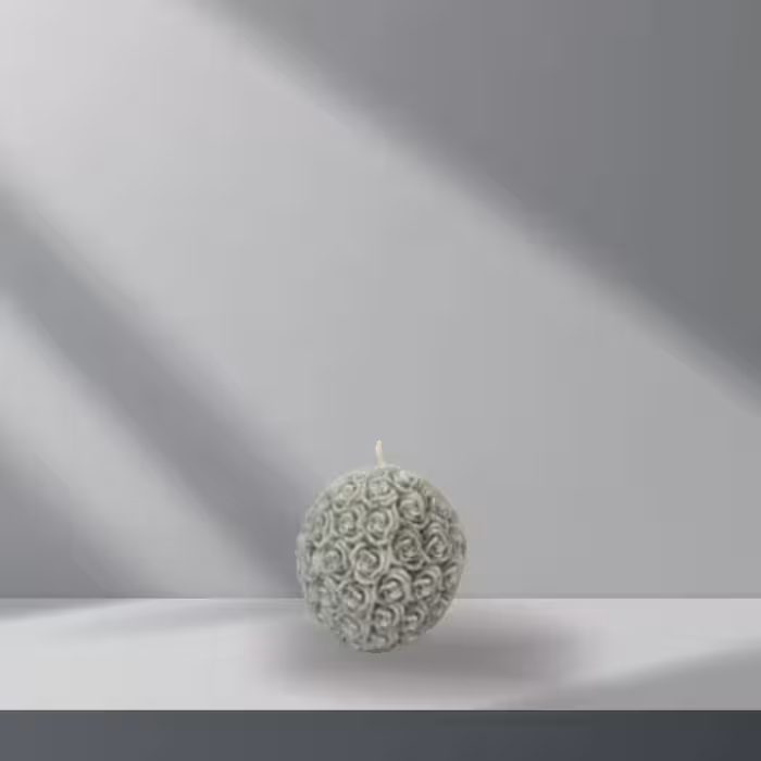 شمع دکوری گوی رز سبز