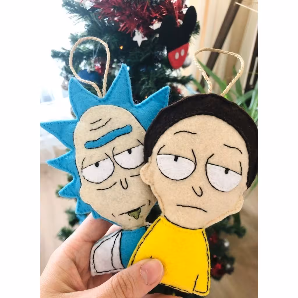 آویز عروسکی نمدی ریک اند مورتی Rick and morty